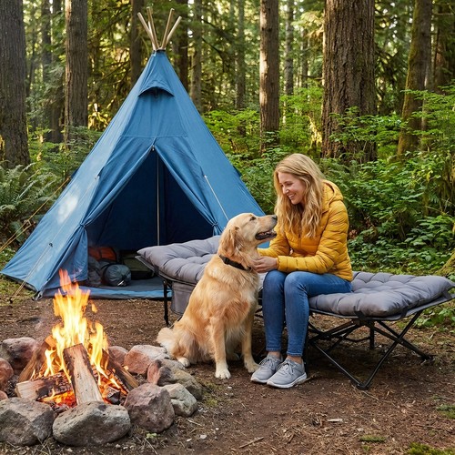 Campingbett mit matratze - campingbett, 200kg