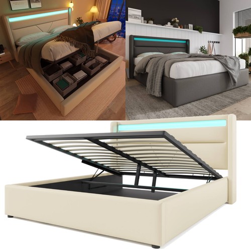 Led polsterbett jugendbett - led,